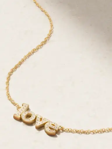 Jennifer Meyer Love 18-karat Gold Diamond Necklace | Thumbnail 1 Jennifer Meyer Love 18-karat Gold Diamond Necklace | Thumbnail 1