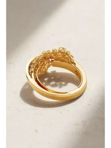 Ananya Scatter Rainbow Energy 18-karat Gold, Diamond And Sapphire Ring | Thumbnail 4 Ananya Scatter Rainbow Energy 18-karat Gold, Diamond And Sapphire Ring | Thumbnail 4