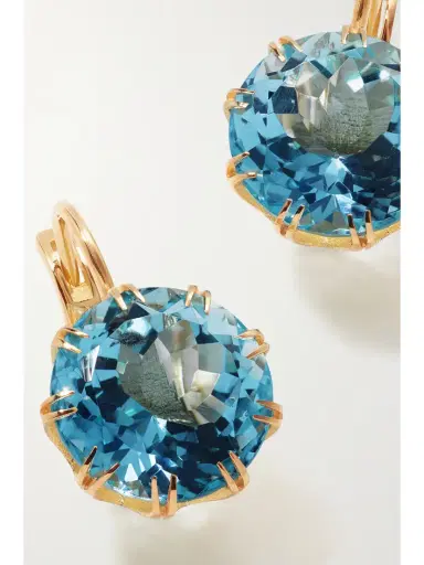 Ileana Makri Crown 18-karat Gold Topaz Earrings | Thumbnail 4 Ileana Makri Crown 18-karat Gold Topaz Earrings | Thumbnail 4