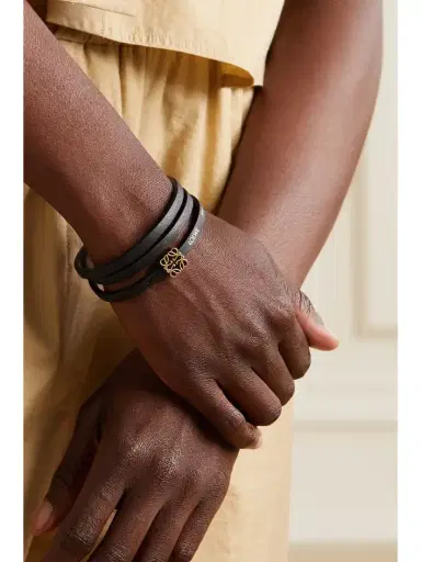 Loewe + Paula's Ibiza Leather And Gold-tone Wrap Bracelet | Thumbnail 2 Loewe + Paula's Ibiza Leather And Gold-tone Wrap Bracelet | Thumbnail 2