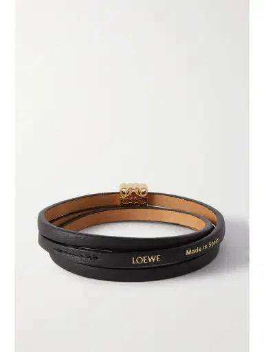 Loewe + Paula's Ibiza Leather And Gold-tone Wrap Bracelet | Thumbnail 3 Loewe + Paula's Ibiza Leather And Gold-tone Wrap Bracelet | Thumbnail 3