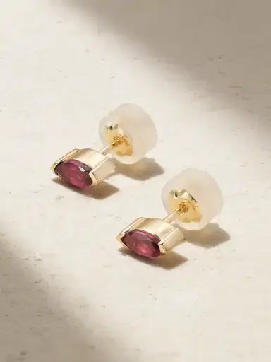 Melissa Joy Manning 14-karat Recycled Gold Rhodolite Earrings | Thumbnail 1 Melissa Joy Manning 14-karat Recycled Gold Rhodolite Earrings | Thumbnail 1