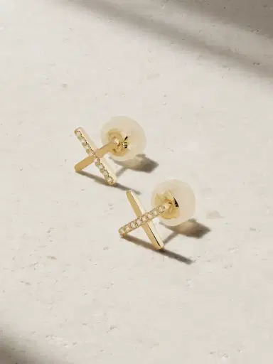 Melissa Joy Manning 14-karat Recycled Gold Diamond Earrings | Thumbnail 1 Melissa Joy Manning 14-karat Recycled Gold Diamond Earrings | Thumbnail 1