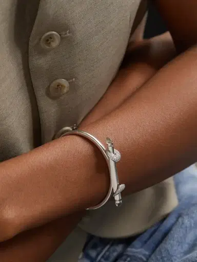 Ananya Chakra Icon 18-karat White Gold, Diamond And Quartz Bangle | Thumbnail 2 Ananya Chakra Icon 18-karat White Gold, Diamond And Quartz Bangle | Thumbnail 2