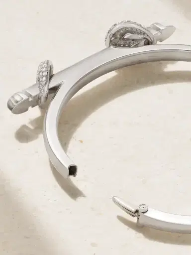 Ananya Chakra Icon 18-karat White Gold, Diamond And Quartz Bangle | Thumbnail 3 Ananya Chakra Icon 18-karat White Gold, Diamond And Quartz Bangle | Thumbnail 3