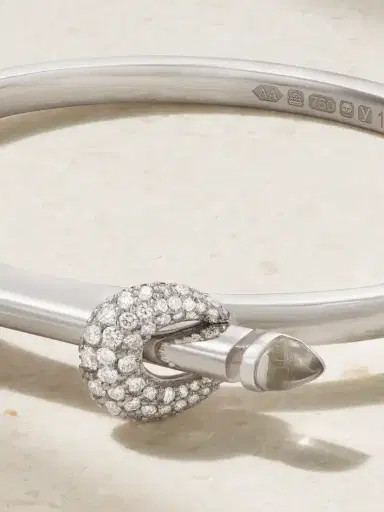 Ananya Chakra Icon 18-karat White Gold, Diamond And Quartz Bangle | Thumbnail 4 Ananya Chakra Icon 18-karat White Gold, Diamond And Quartz Bangle | Thumbnail 4