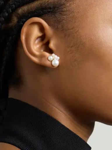Sophie Bille Brahe Bisou Perle 14-karat Gold Pearl Single Earring | Thumbnail 2