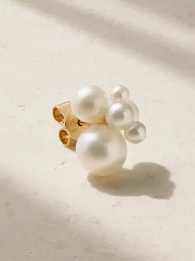 Sophie Bille Brahe Bisou Perle 14-karat Gold Pearl Single Earring | Thumbnail 1