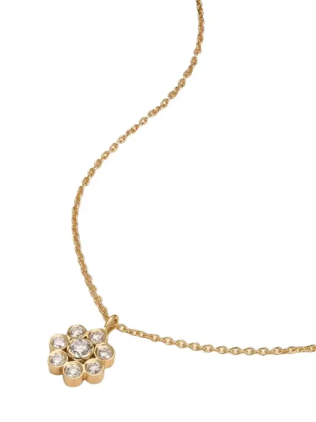 Bellis Simple 18-karat Gold Diamond Necklace