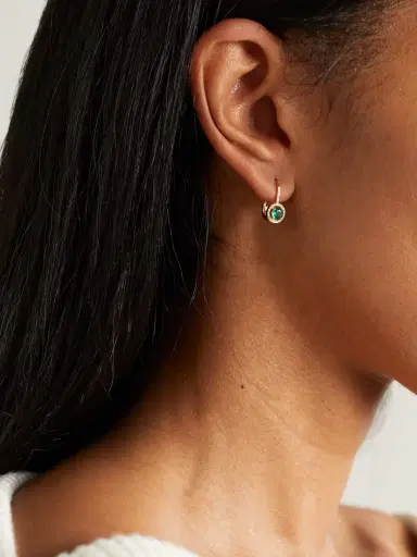 Ileana Makri Waterfall 18-karat Gold, Emerald And Diamond Earrings | Thumbnail 2