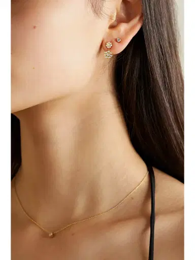 Sophie Bille Brahe Bellis Deux 18-karat Gold Diamond Single Earring | Thumbnail 5 Sophie Bille Brahe Bellis Deux 18-karat Gold Diamond Single Earring | Thumbnail 5