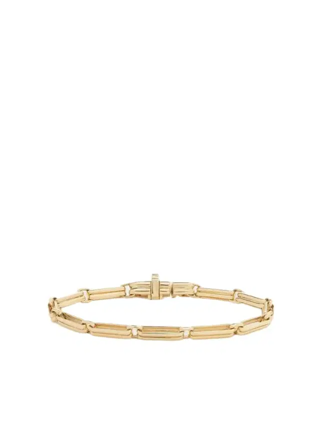 Doubled Stretched Links Small 18-karat Gold Bracelet