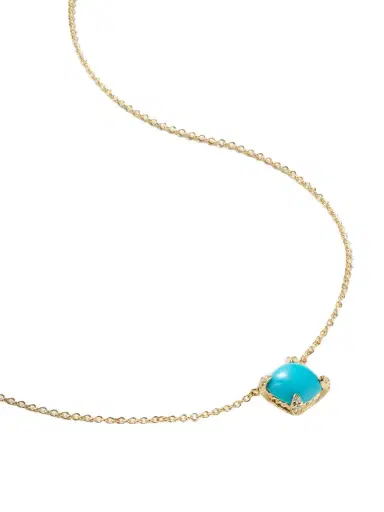David Yurman Petite Châtelaine 18-karat Gold, Turquoise And Diamond Necklace | Thumbnail 1 David Yurman Petite Châtelaine 18-karat Gold, Turquoise And Diamond Necklace | Thumbnail 1