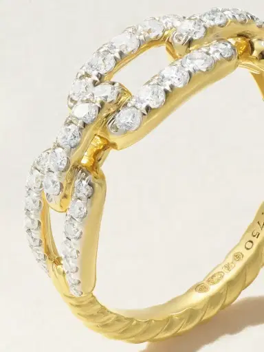 David Yurman Stax 18-karat Gold Diamond Ring | Thumbnail 4