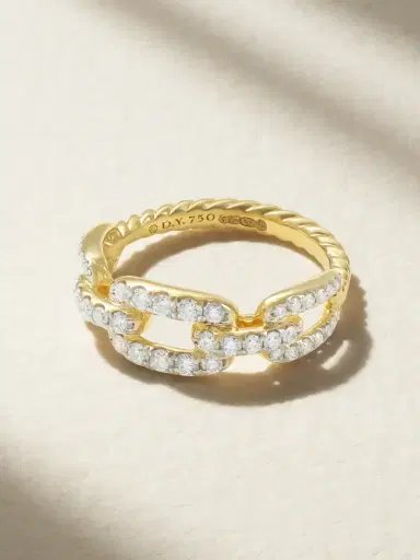 David Yurman Stax 18-karat Gold Diamond Ring | Thumbnail 1