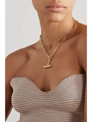 David Yurman Lexington E/w 18-karat Gold Diamond Necklace | Thumbnail 2