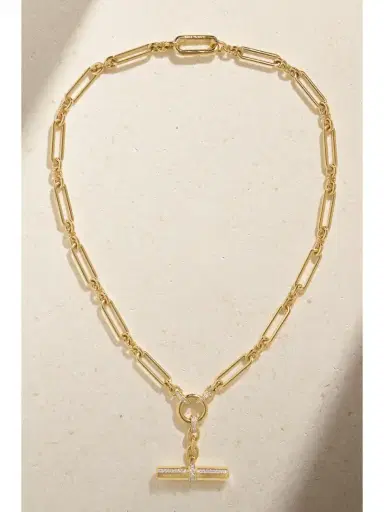 David Yurman Lexington E/w 18-karat Gold Diamond Necklace | Thumbnail 1