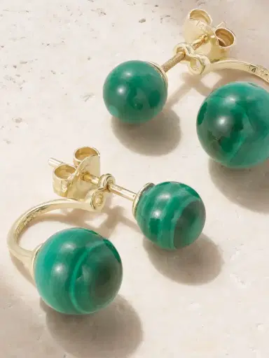 Mateo 14-karat Gold Malachite Earrings | Thumbnail 3 Mateo 14-karat Gold Malachite Earrings | Thumbnail 3