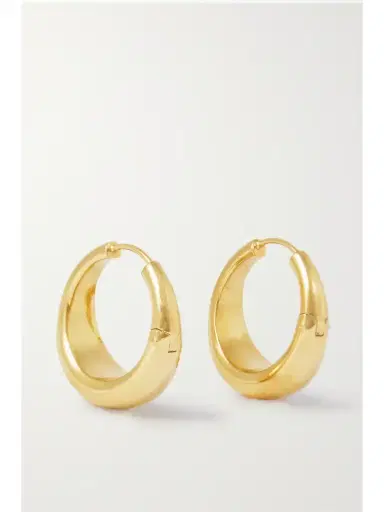 LIÉ STUDIO The Andrea Gold-plated Hoop Earrings | Thumbnail 3