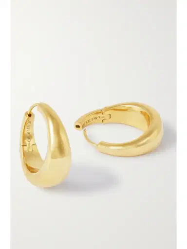 LIÉ STUDIO The Andrea Gold-plated Hoop Earrings | Thumbnail 4