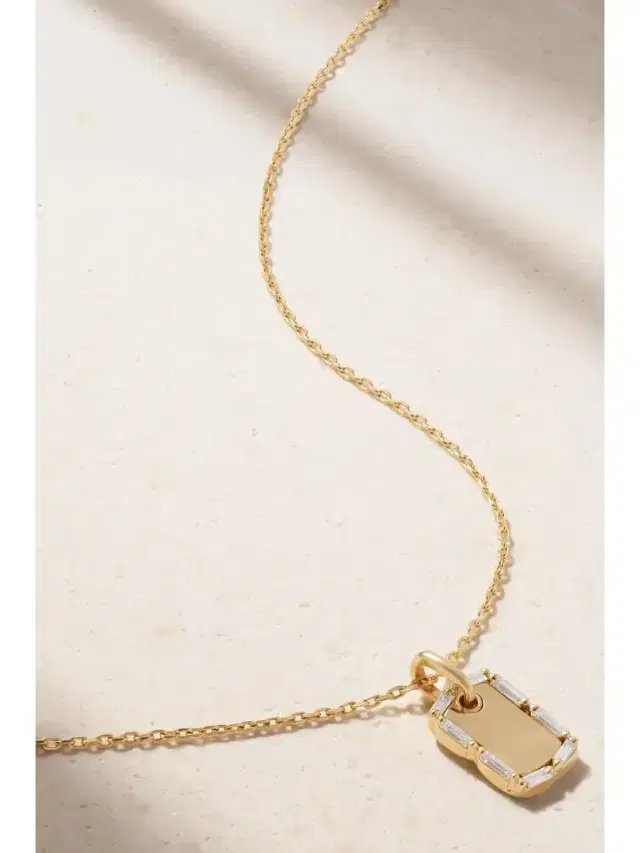 Mini 18-karat Gold Diamond Necklace