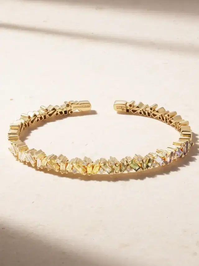 18-karat Gold, Diamond And Sapphire Cuff