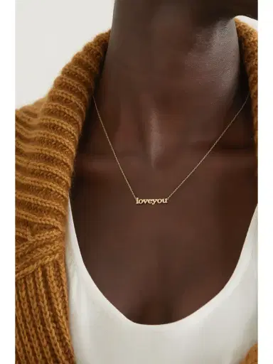 Jennifer Meyer Love You 18-karat Gold Necklace | Thumbnail 2 Jennifer Meyer Love You 18-karat Gold Necklace | Thumbnail 2