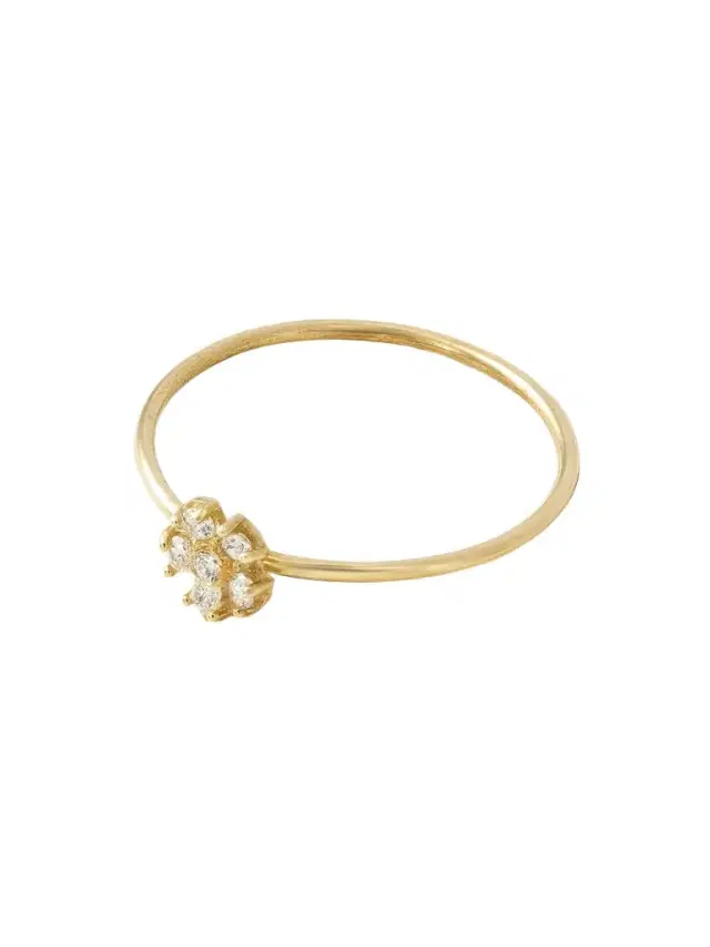Jennifer Meyer Flower 18-karat Gold Diamond Ring