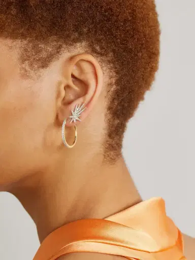 OLE LYNGGAARD COPENHAGEN Love Band Creol 18-karat Gold Diamond Hoop Earrings | Thumbnail 4