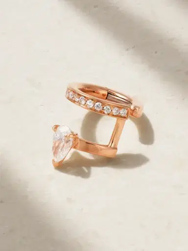 Repossi Serti Sur Vide 18-karat Rose Gold Diamond Ear Cuff | Thumbnail 1 Repossi Serti Sur Vide 18-karat Rose Gold Diamond Ear Cuff | Thumbnail 1