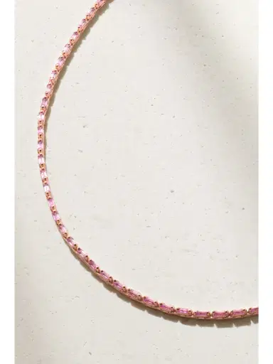Suzanne Kalan 18-karat Gold Sapphire Tennis Necklace | Thumbnail 4 Suzanne Kalan 18-karat Gold Sapphire Tennis Necklace | Thumbnail 4