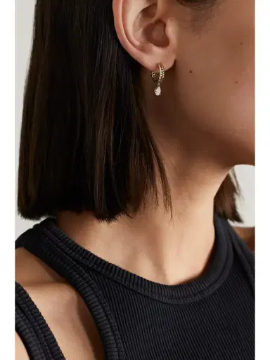 Anita Ko Zoe 18-karat Gold Diamond Hoop Earrings | Thumbnail 2