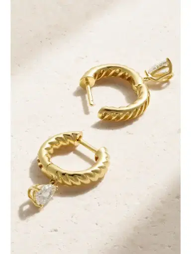 Anita Ko Zoe 18-karat Gold Diamond Hoop Earrings | Thumbnail 3