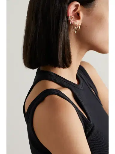 Anita Ko Zoe 18-karat Gold Diamond Hoop Earrings | Thumbnail 4