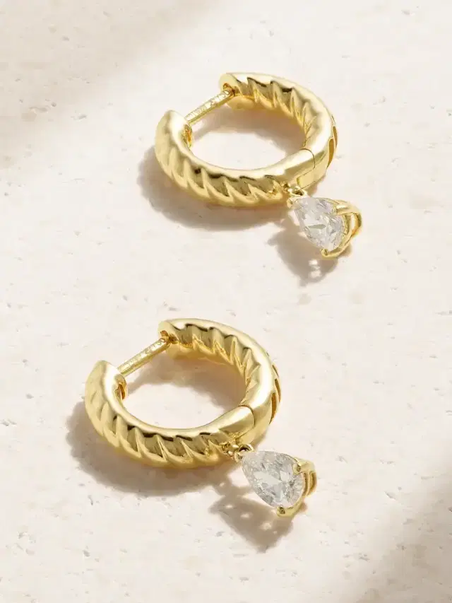 Anita Ko Zoe 18-karat Gold Diamond Hoop Earrings