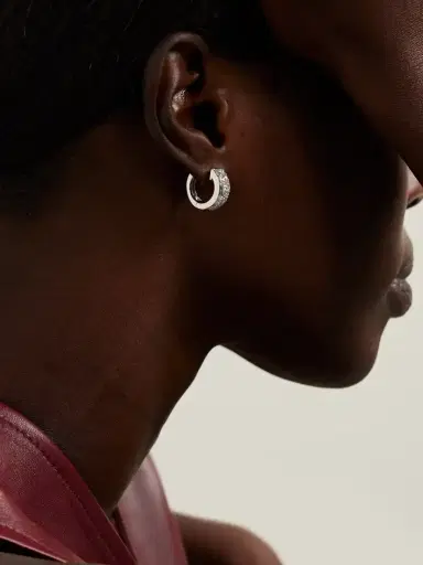 Anita Ko Lola 18-karat White Gold Diamond Hoop Earrings | Thumbnail 2