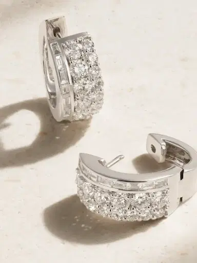 Anita Ko Lola 18-karat White Gold Diamond Hoop Earrings | Thumbnail 3