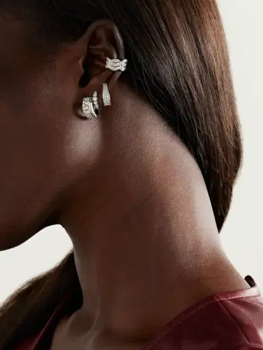 Anita Ko Lola 18-karat White Gold Diamond Hoop Earrings | Thumbnail 4
