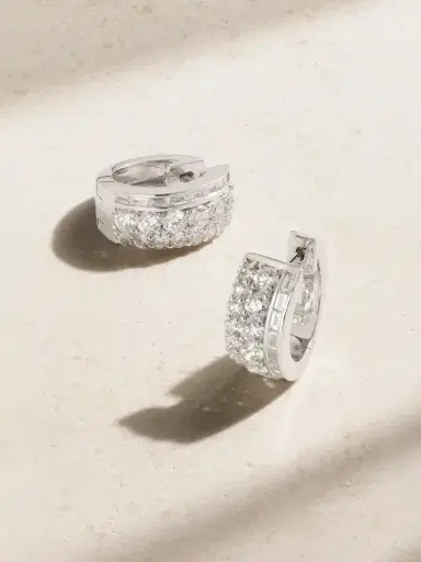 Anita Ko Lola 18-karat White Gold Diamond Hoop Earrings | Thumbnail 1