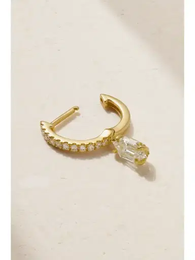 Anita Ko Huggies 18-karat Gold Diamond Single Earring | Thumbnail 3 Anita Ko Huggies 18-karat Gold Diamond Single Earring | Thumbnail 3