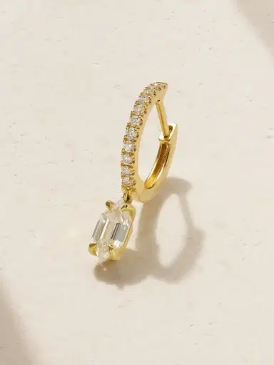 Anita Ko Huggies 18-karat Gold Diamond Single Earring | Thumbnail 1 Anita Ko Huggies 18-karat Gold Diamond Single Earring | Thumbnail 1