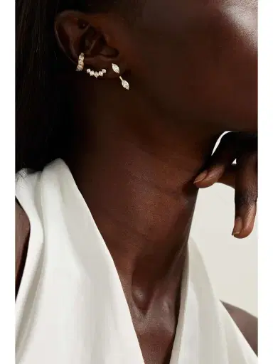Anita Ko Orbit 18-karat Gold Diamond Single Earring | Thumbnail 4 Anita Ko Orbit 18-karat Gold Diamond Single Earring | Thumbnail 4