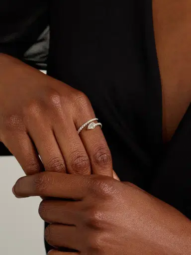 Anita Ko Two Row 18-karat Gold Diamond Ring | Thumbnail 3 Anita Ko Two Row 18-karat Gold Diamond Ring | Thumbnail 3