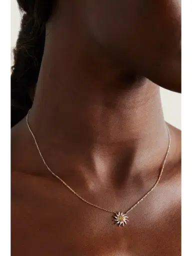 Yvonne Léon Soleil 18-karat White And Yellow Gold, Citrine And Diamond Necklace | Thumbnail 2 Yvonne Léon Soleil 18-karat White And Yellow Gold, Citrine And Diamond Necklace | Thumbnail 2