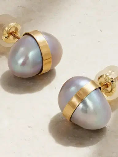 Melissa Joy Manning 14-karat Recycled Gold Pearl Earrings | Thumbnail 3 Melissa Joy Manning 14-karat Recycled Gold Pearl Earrings | Thumbnail 3