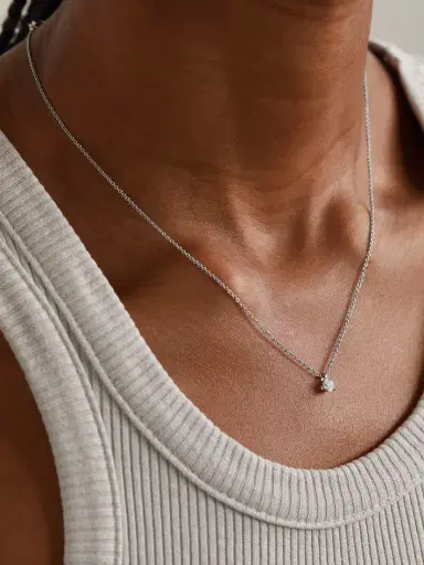 De Beers Classic Platinum Diamond Necklace | Thumbnail 2