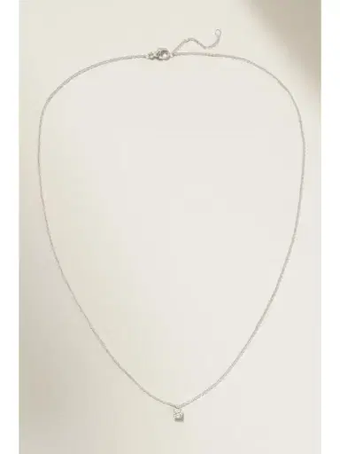 De Beers Classic Platinum Diamond Necklace | Thumbnail 4