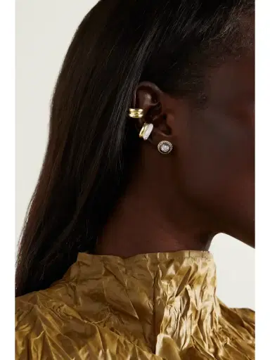 Yvonne Léon 9-karat Yellow And White Gold Diamond Ear Cuff | Thumbnail 2 Yvonne Léon 9-karat Yellow And White Gold Diamond Ear Cuff | Thumbnail 2