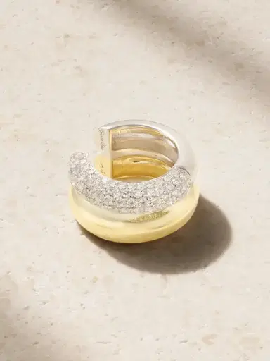 Yvonne Léon 9-karat Yellow And White Gold Diamond Ear Cuff | Thumbnail 1 Yvonne Léon 9-karat Yellow And White Gold Diamond Ear Cuff | Thumbnail 1