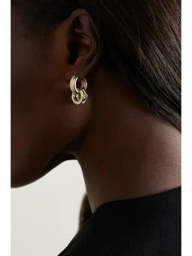 Yvonne Léon 9-karat White And Yellow Gold Diamond Single Earring | Thumbnail 2